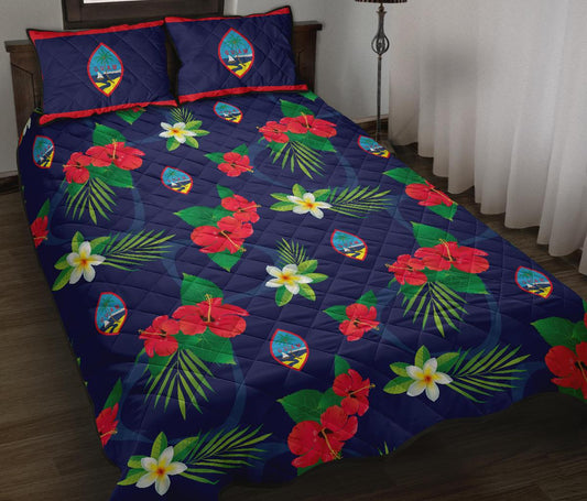 Guam Flag Flowers Quilt Bedding Set TM021003