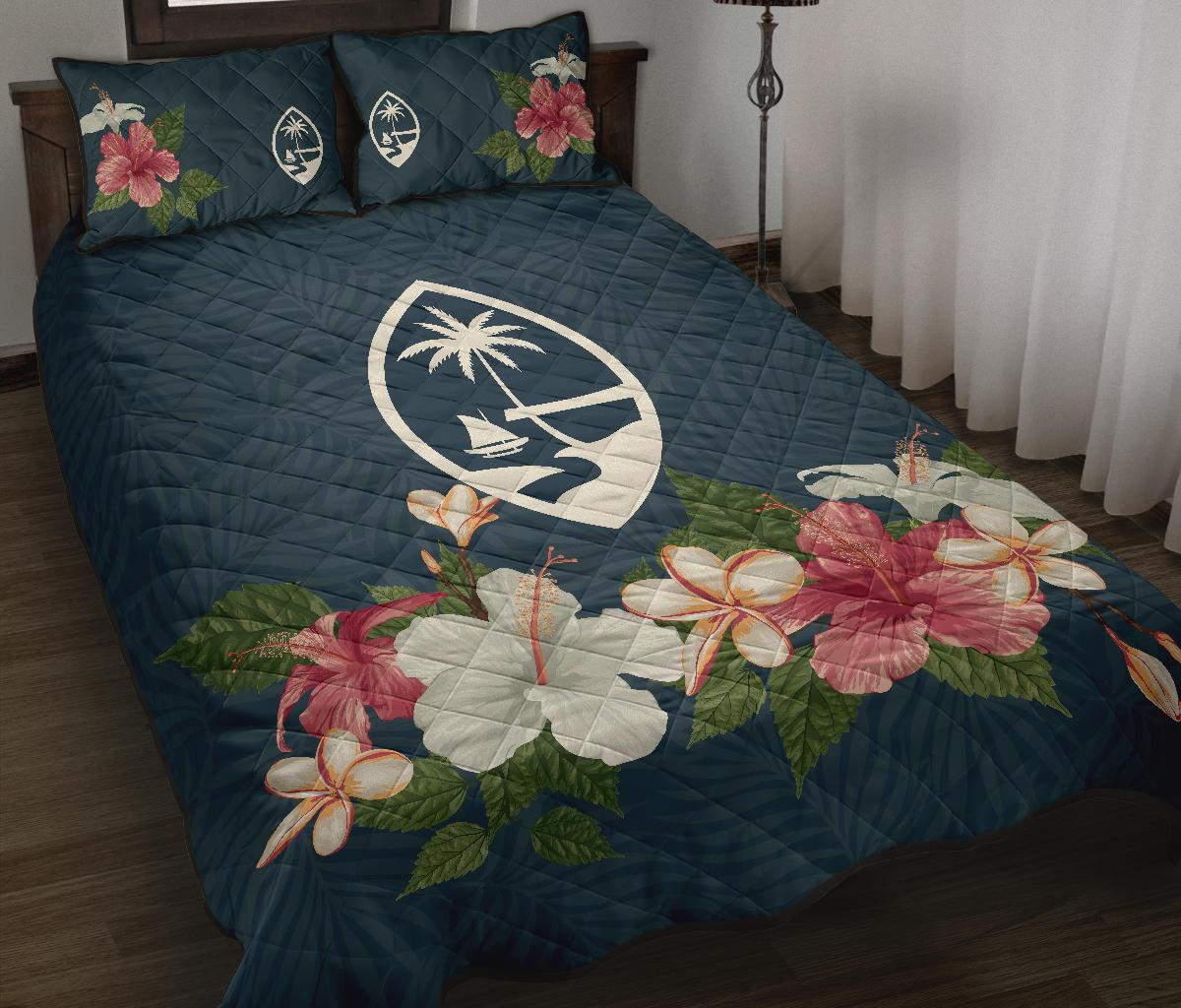 Guam Seal Vintage Hibiscus CLM1511210B Quilt Bedding Set