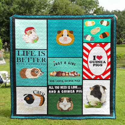 Guinea Pig CL14100243MDQ Quilt Blanket