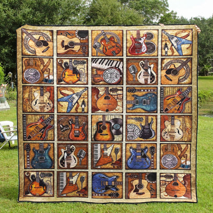 Guitar CL14100245MDQ Quilt Blanket