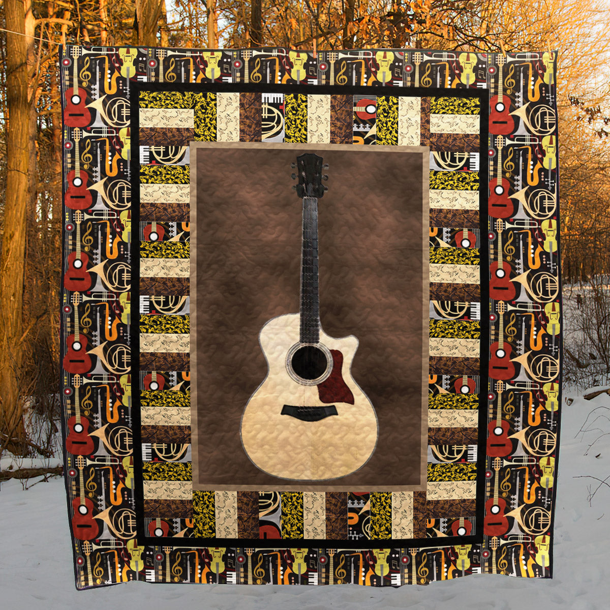 Guitar CLA210675 Quilt Blanket