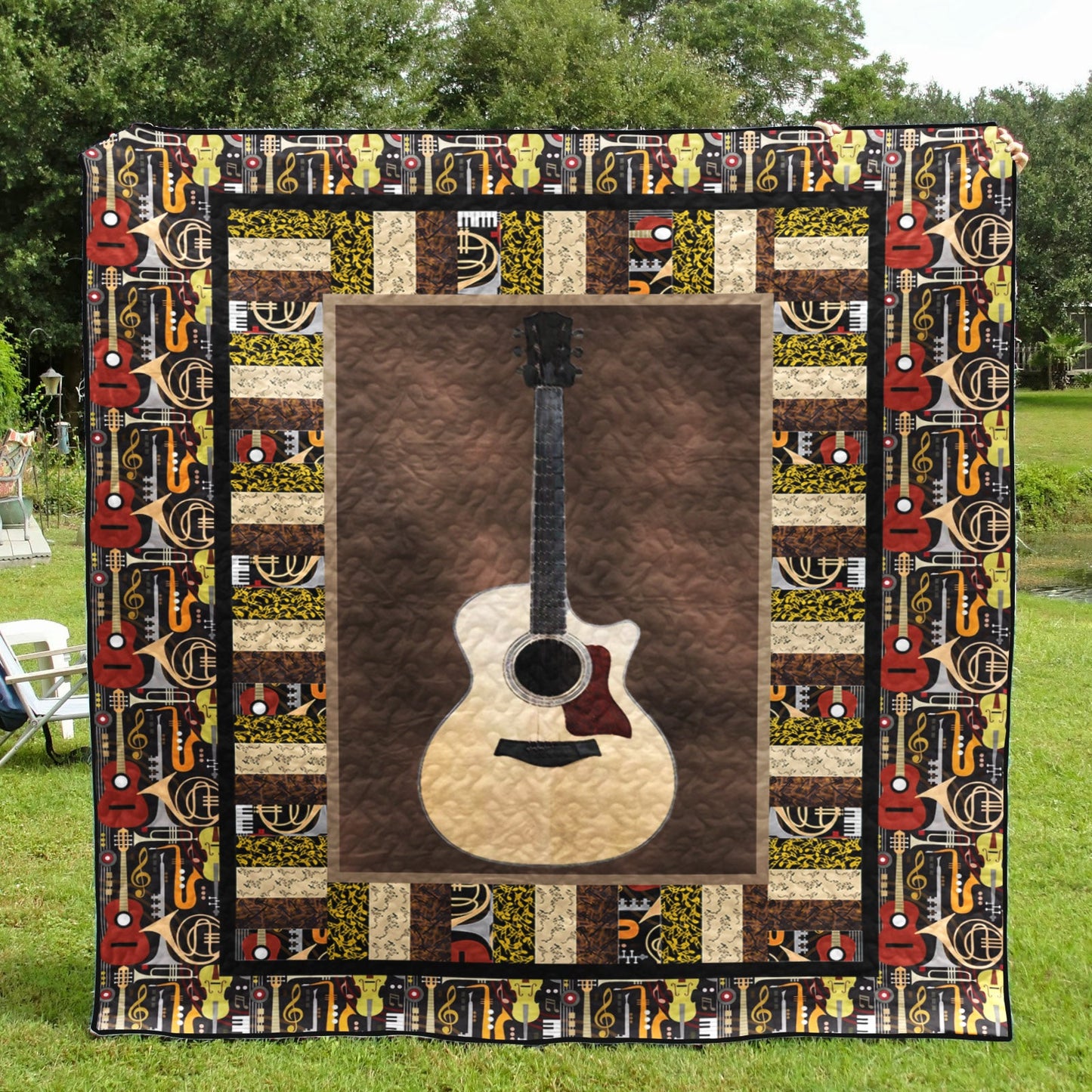 Guitar CLA210675 Quilt Blanket