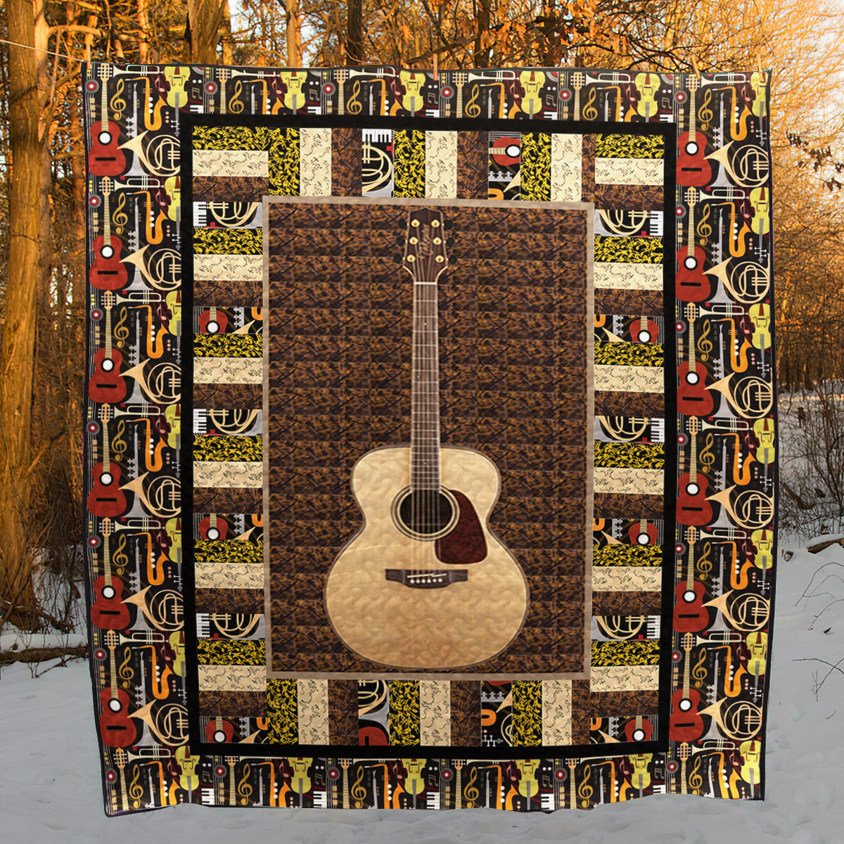 Guitar CLP270641 Quilt Blanket