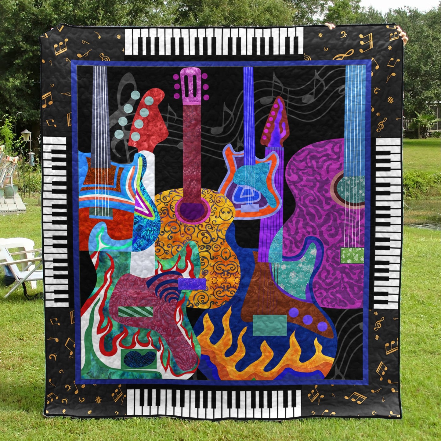 Guitar Quilt Blanket TL08032302BL