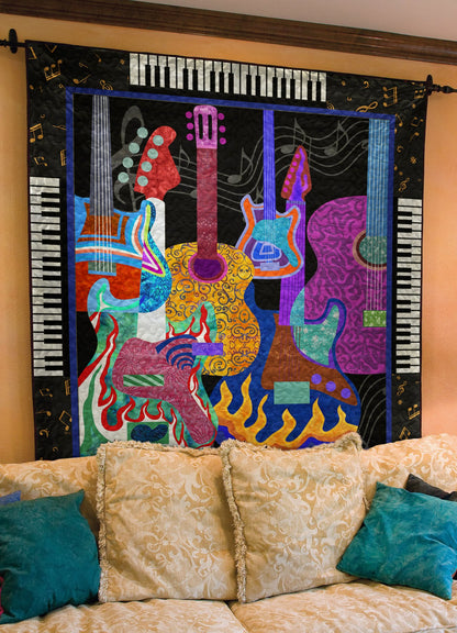 Guitar Quilt Blanket TL08032302BL