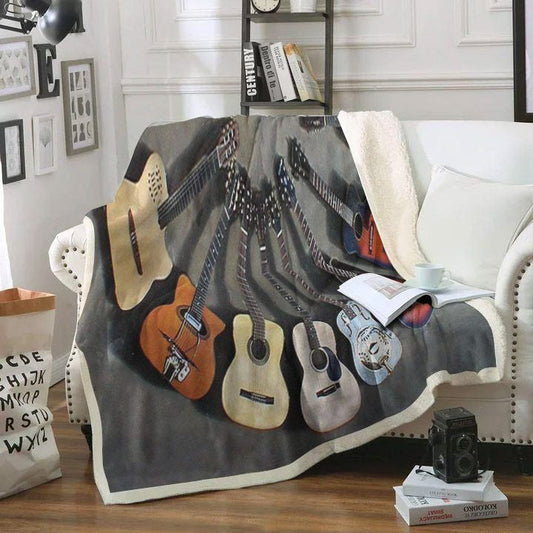 Guitar HM140812TM Sherpa Fleece Blanket