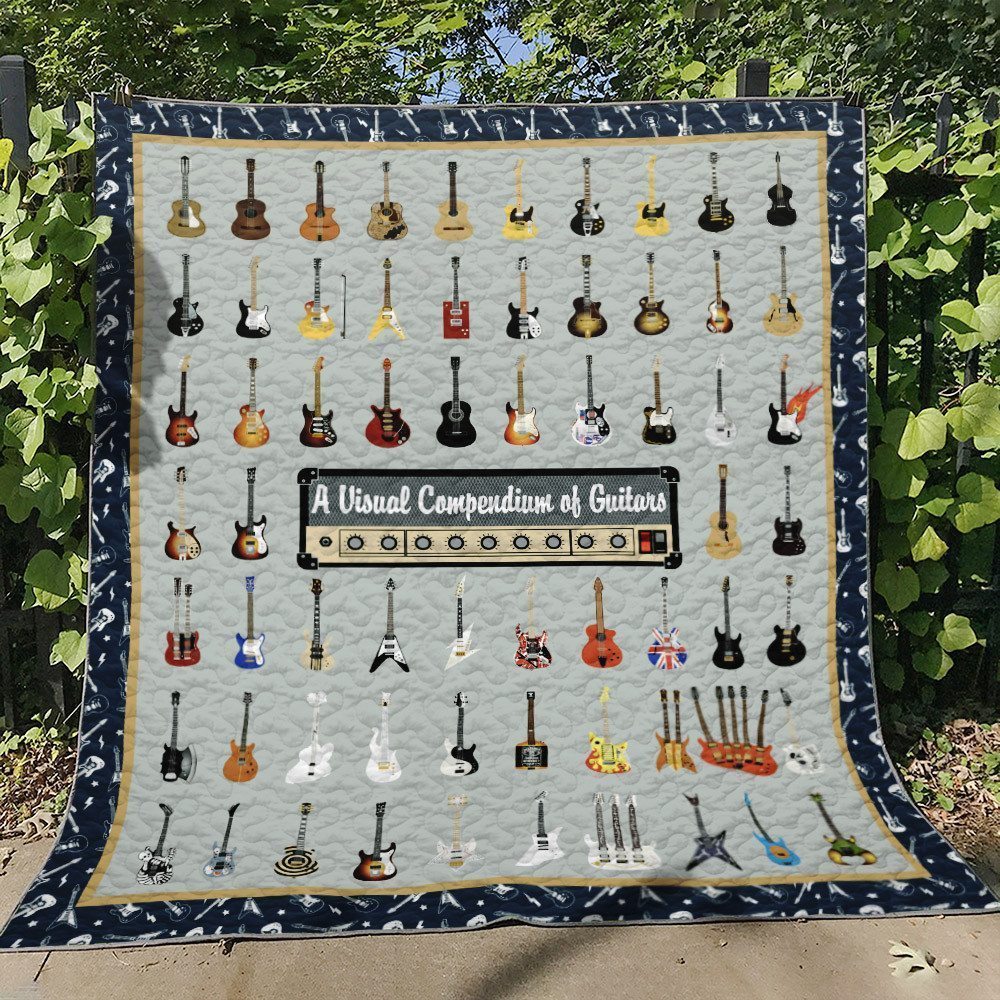 Guitar HN190707B Quilt Blanket