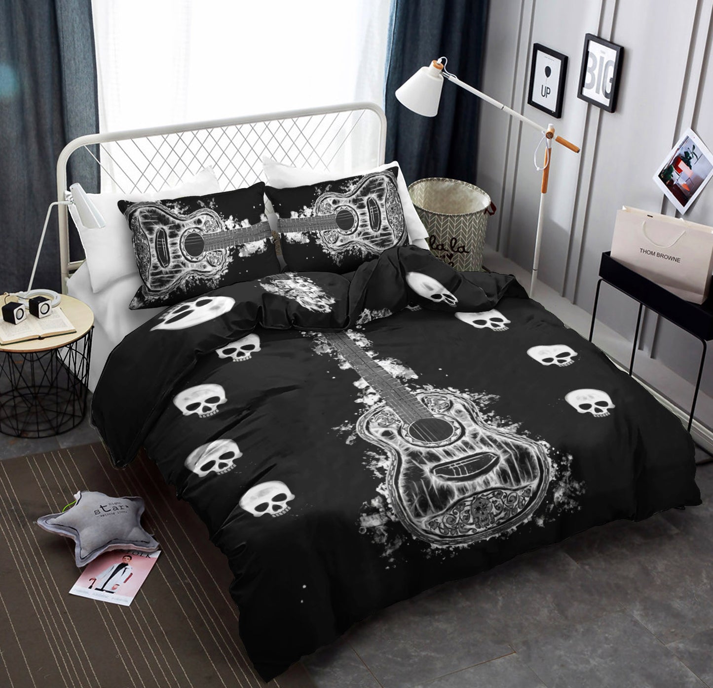 Guitar And Skulls CLM190826M Bedding Sets