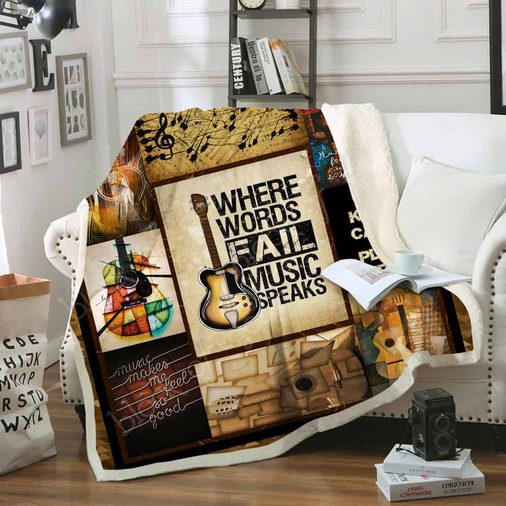 Guitar CL03100088MDF Sherpa Fleece Blanket