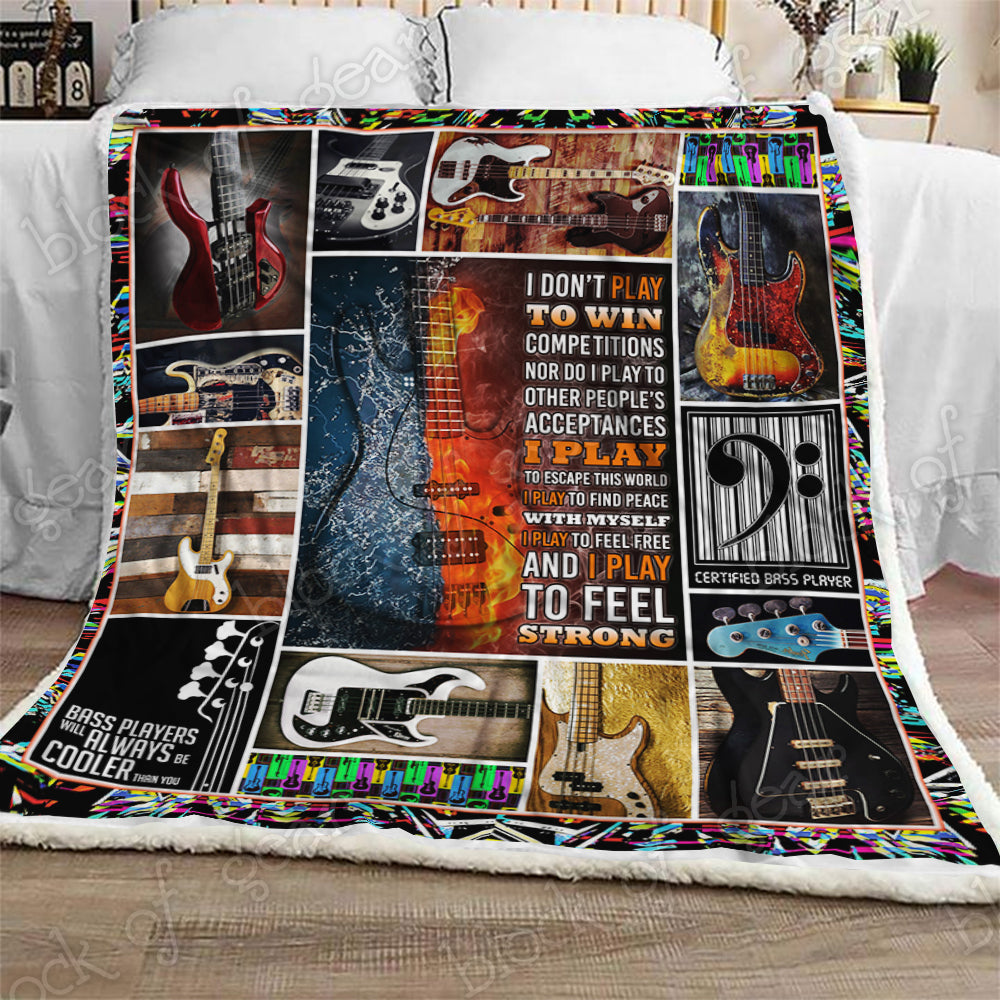 Guitar CL190987MDF Sherpa Fleece Blanket