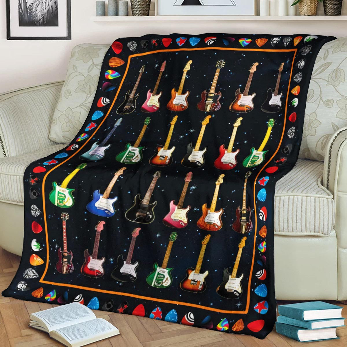 Guitar CL240851MD Sherpa Fleece Blanket