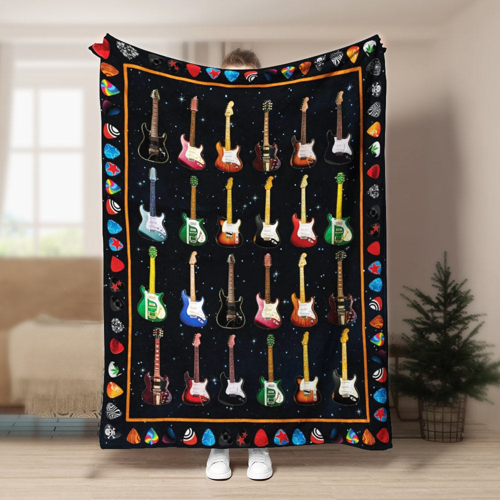 Guitar CL240851MD Sherpa Fleece Blanket