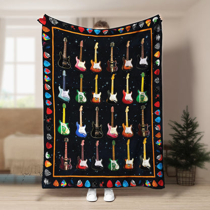 Guitar CL240851MD Sherpa Fleece Blanket