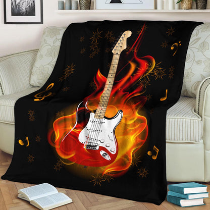 Guitar CLA190835 Sherpa Fleece Blanket