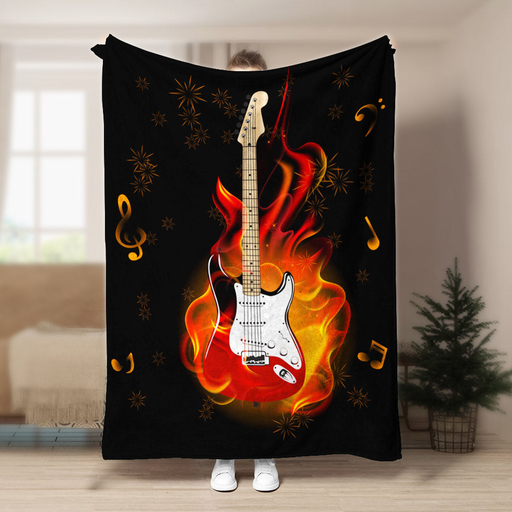Guitar CLA190835 Sherpa Fleece Blanket