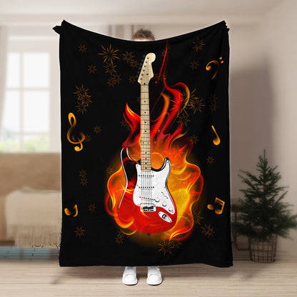 Guitar CLA190835 Sherpa Fleece Blanket