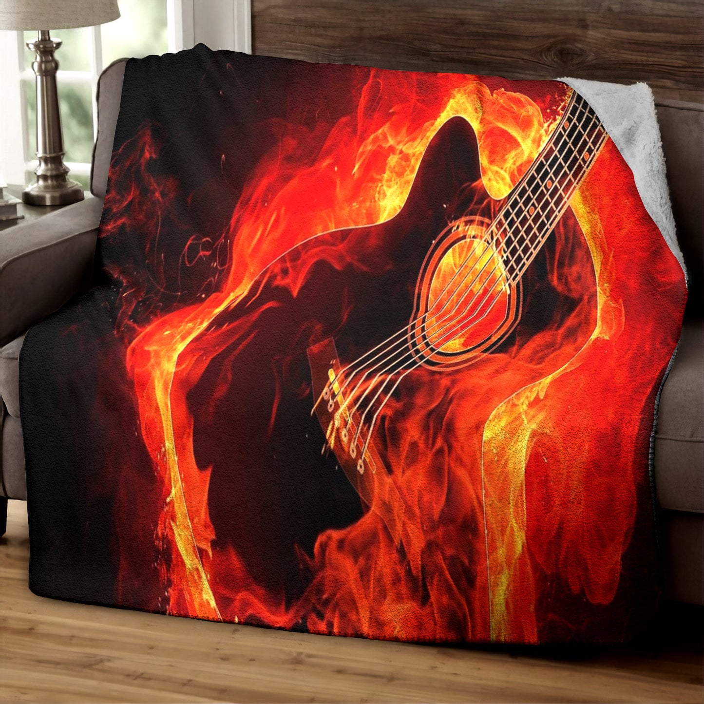 Guitar CLM140818 Sherpa Fleece Blanket