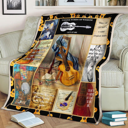 Guitar CLP270837 Sherpa Fleece Blanket