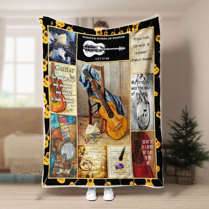 Guitar CLP270837 Sherpa Fleece Blanket