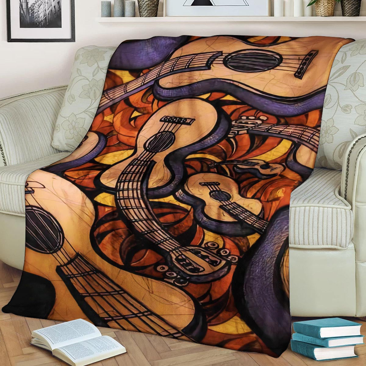 Guitar DD240842F Sherpa Fleece Blanket