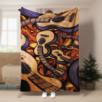 Guitar DD240842F Sherpa Fleece Blanket