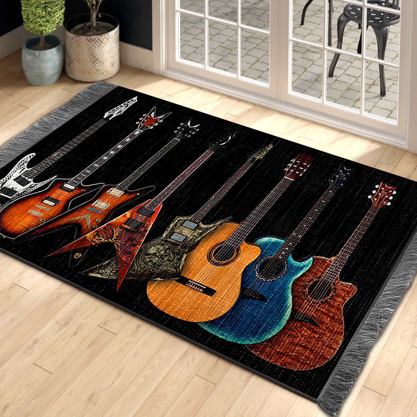Guitar HM0110068F Decorative Floor-cloth