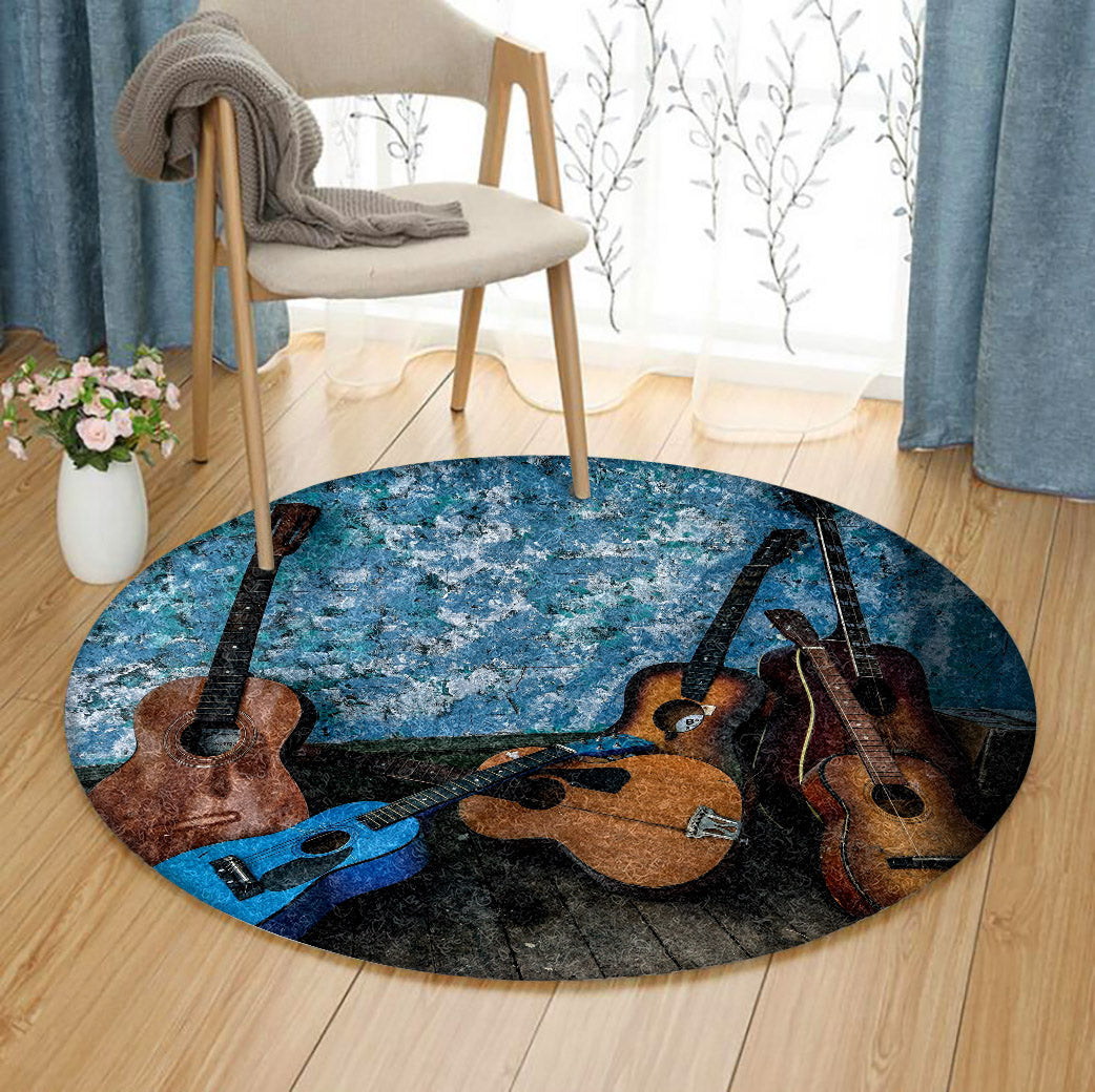 Guitar HM0310119TM Round Area Rug