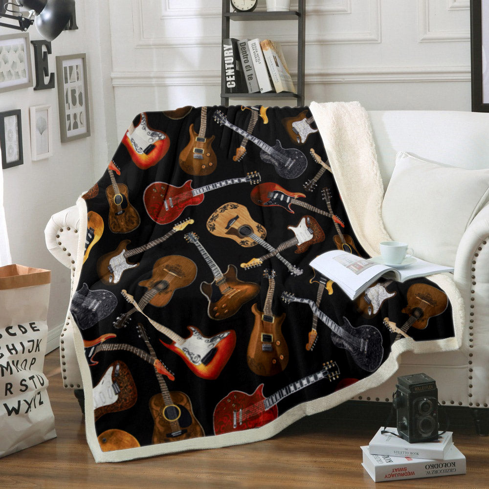 Guitar HM140813TM Sherpa Fleece Blanket