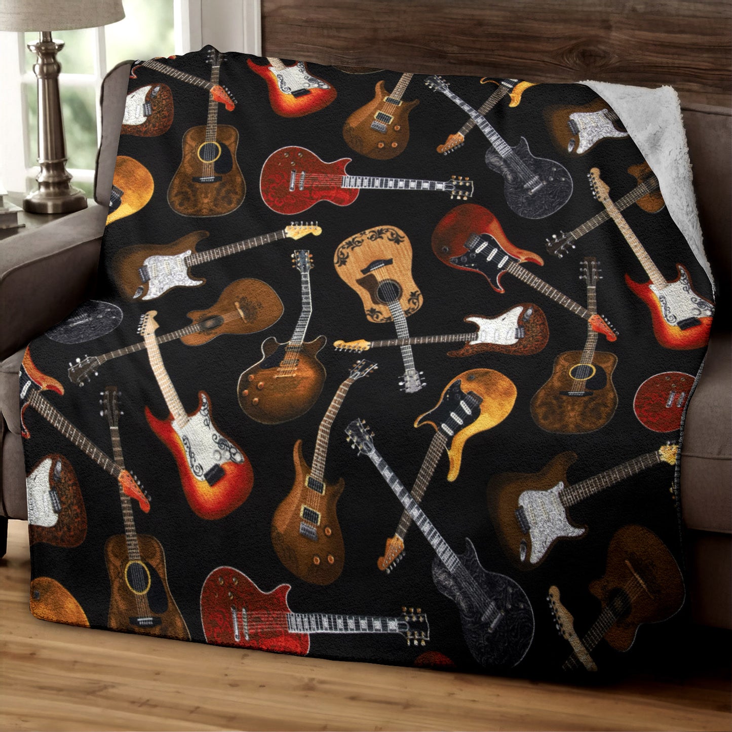 Guitar HM140813TM Sherpa Fleece Blanket