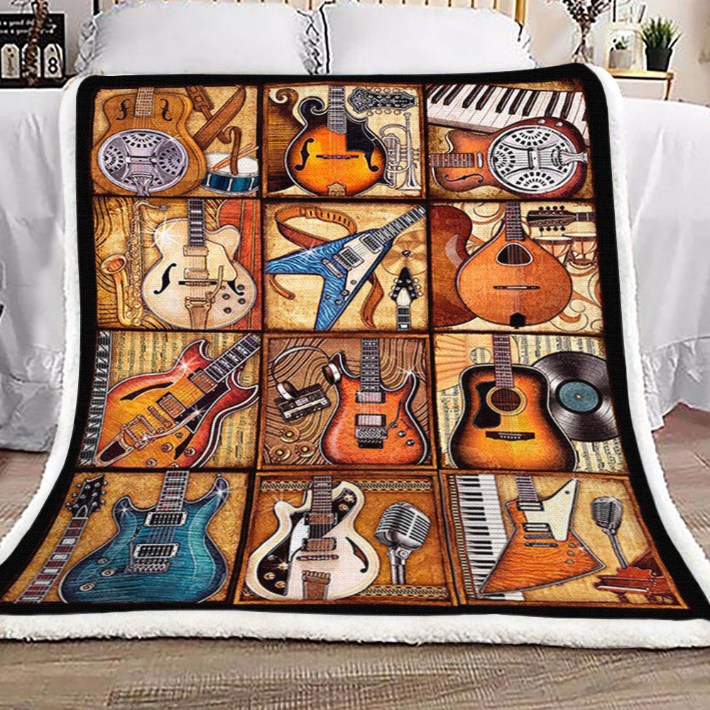Guitar HM1709117TT Sherpa Fleece Blanket