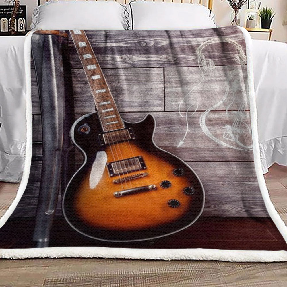 Guitar HN0110129F Sherpa Fleece Blanket