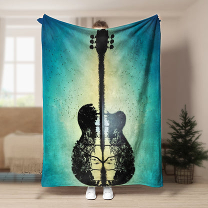 Guitar HN290828F Sherpa Fleece Blanket