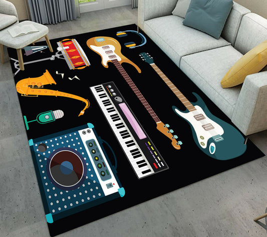 Guitar Keyboard Drum Saxophone CL04100073MDR Rug