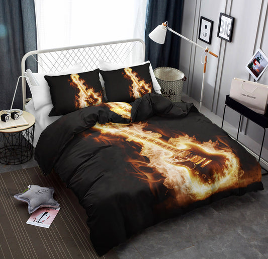 Guitar On Flame CLM260838 Bedding Sets