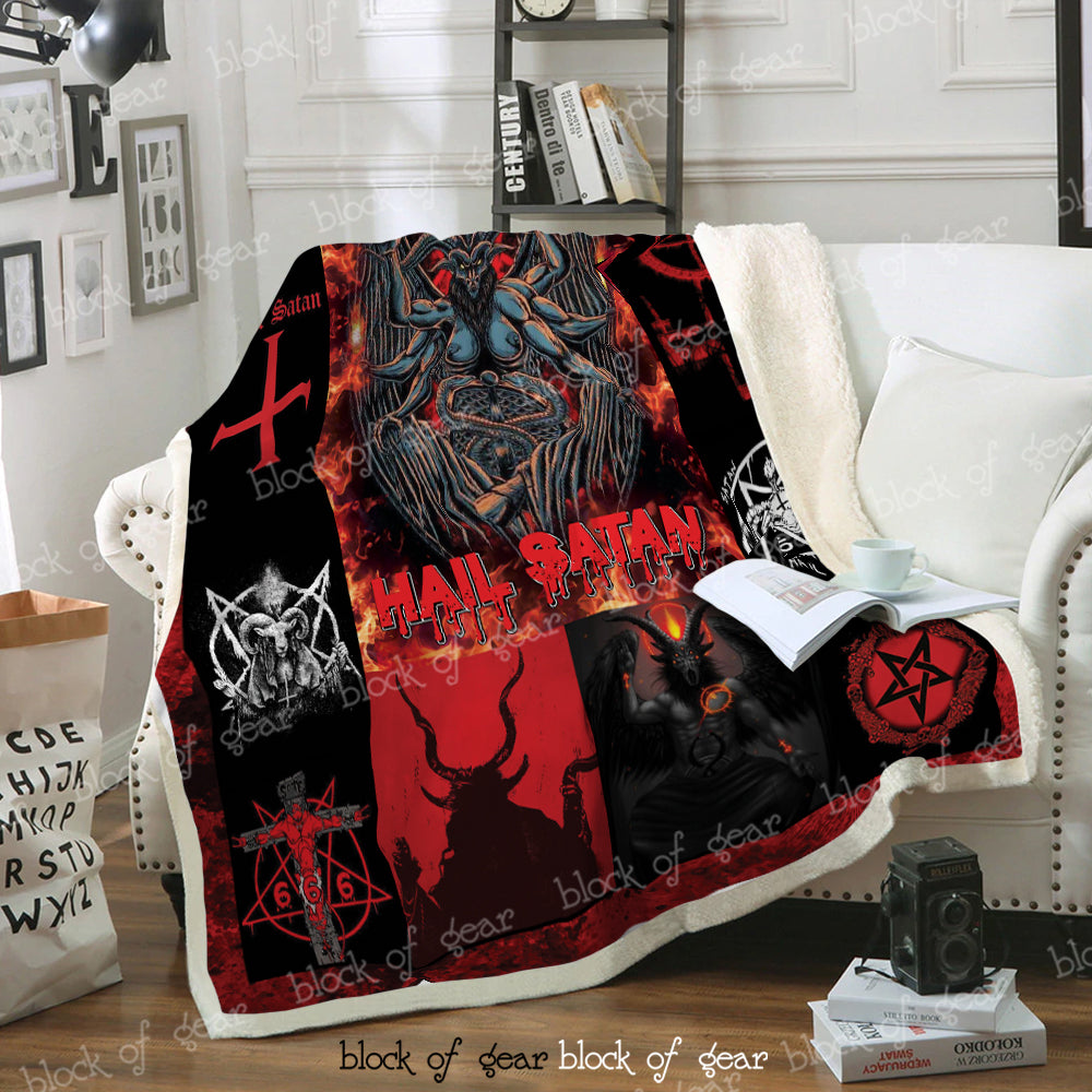 Hail Satan CL04100099F Sherpa Fleece Blanket