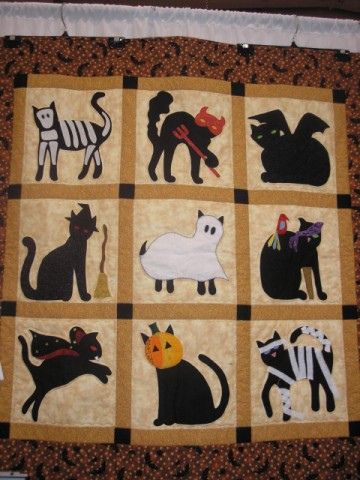 Halloween Cat CLA0910346Q Quilt Blanket