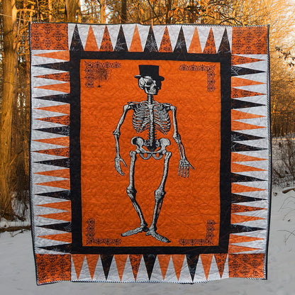 Halloween Skeleton CLA1110338Q Quilt Blanket