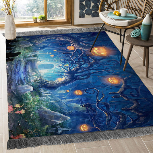 Halloween Pumpkin Lamp HN2809103O Decorative Floor-cloth
