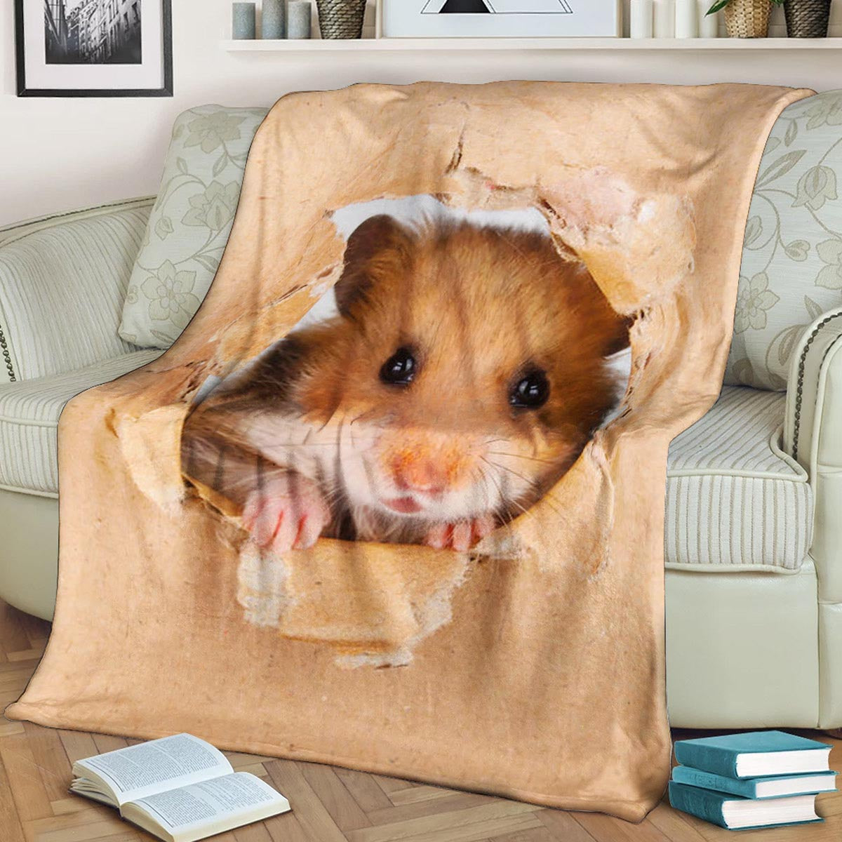 Hamster CLA21100547F Sherpa Fleece Blanket