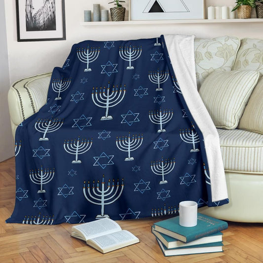 Hanukkah CL12100937MDF Sherpa Fleece Blanket