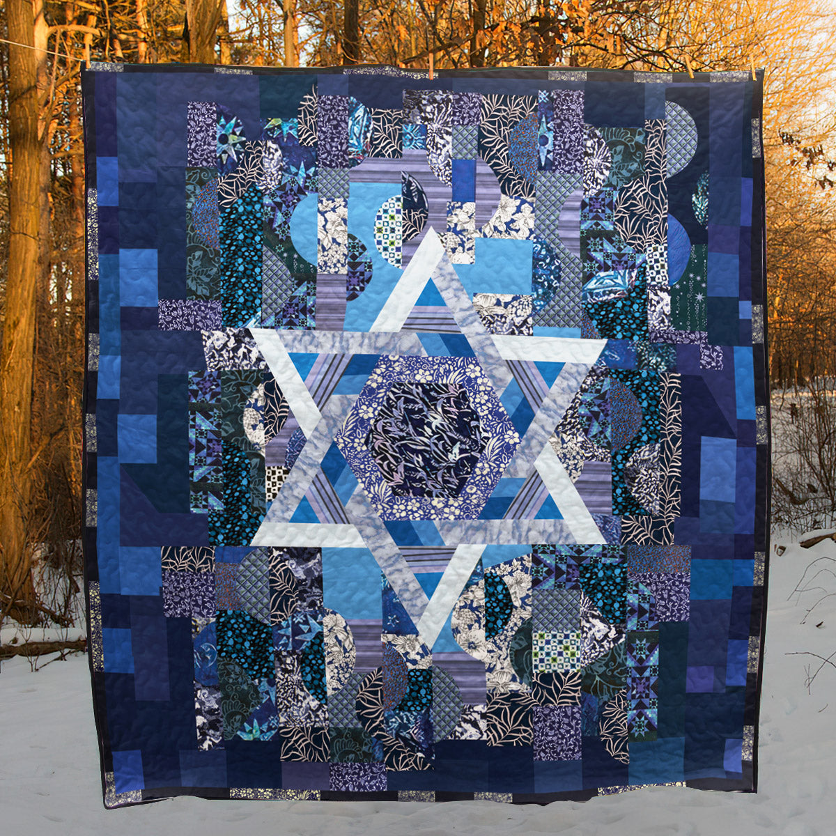 Hanukkah Star Of David CLA1010323Q Quilt Blanket