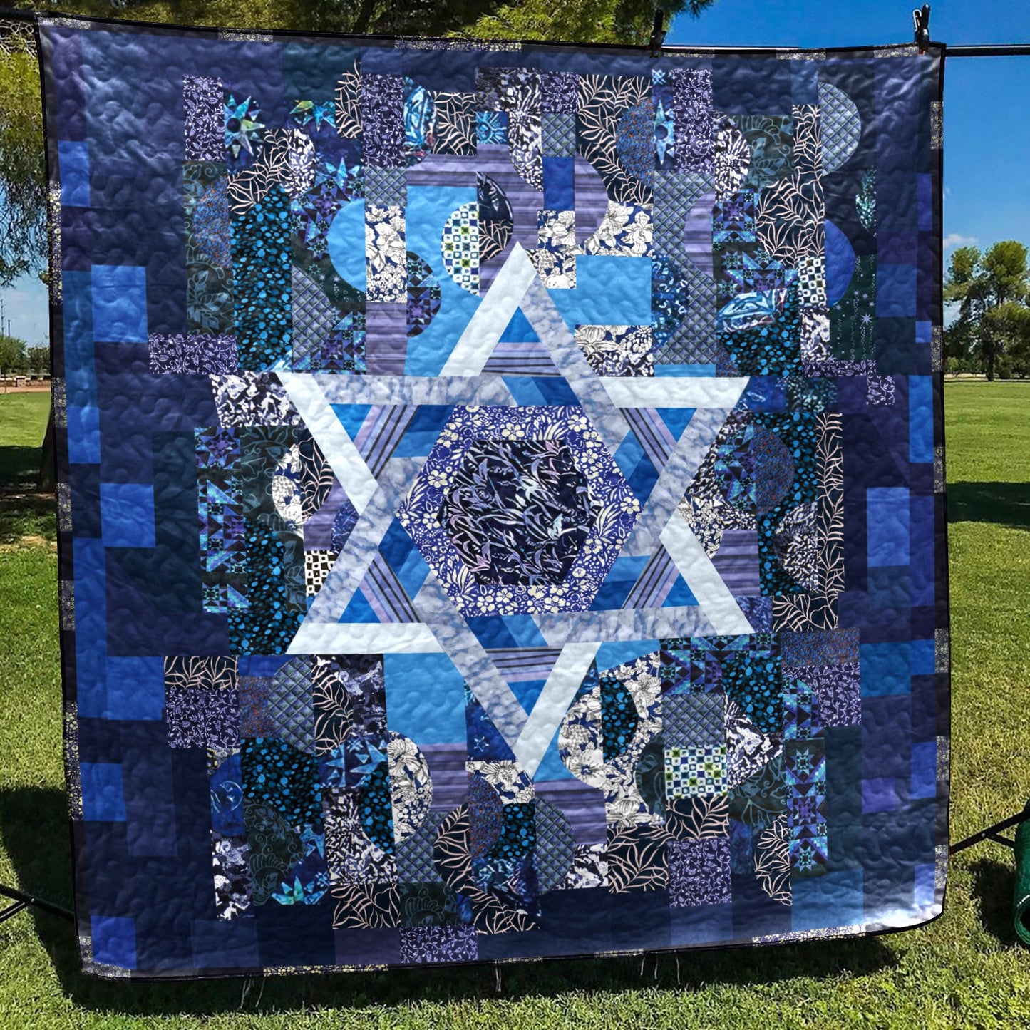 Hanukkah Star Of David CLA1010323Q Quilt Blanket