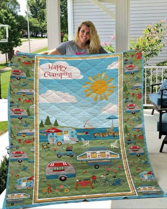 Happy Camping Quilt Blanket CLH251002