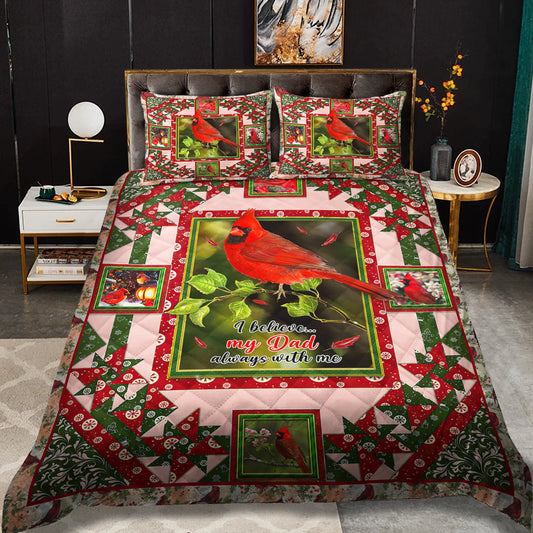 Happy Father's Day Cardinal Quilt Bedding Set HM17042308QB