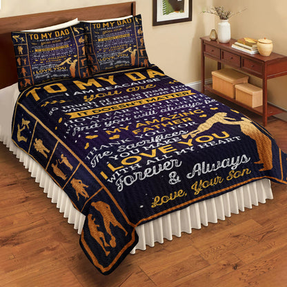 Happy Father's Day Galaxy Quilt Bedding Set HN17042312QB