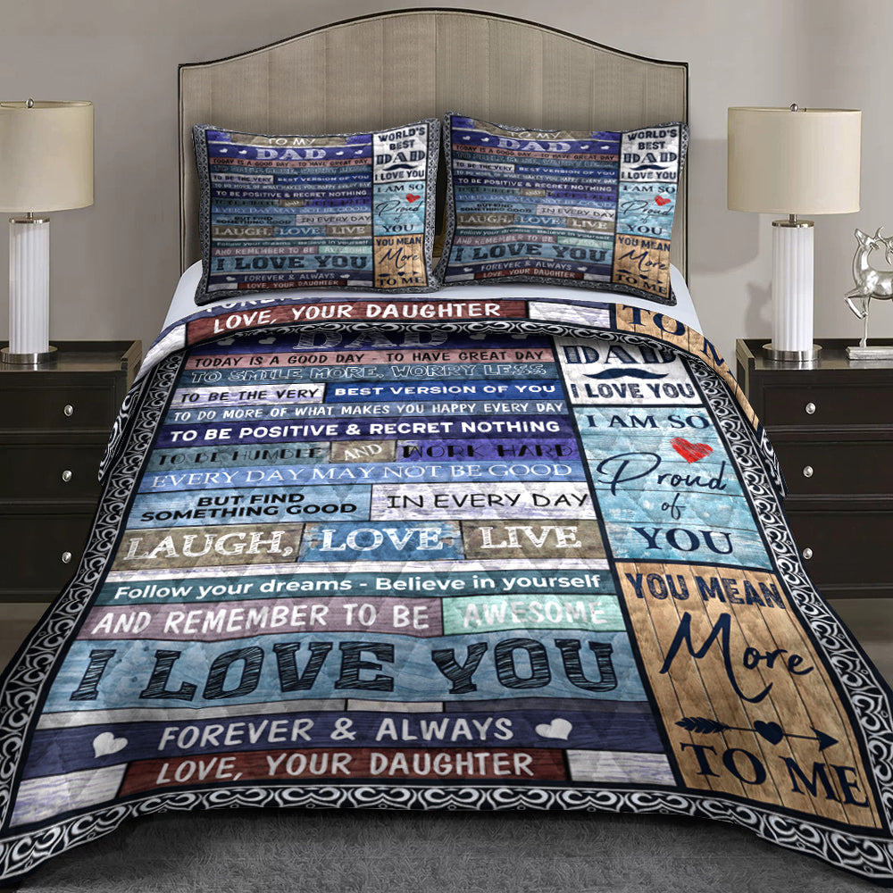 Happy Father's Day Quilt Bedding Set HN17042313QB