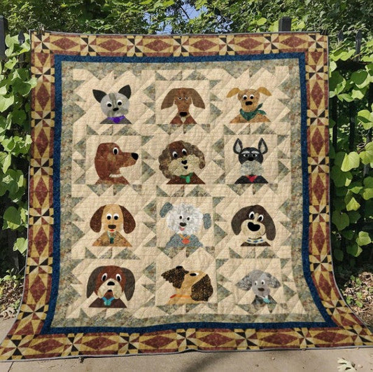 Happy Puppy CLT0611127H Quilt Blanket