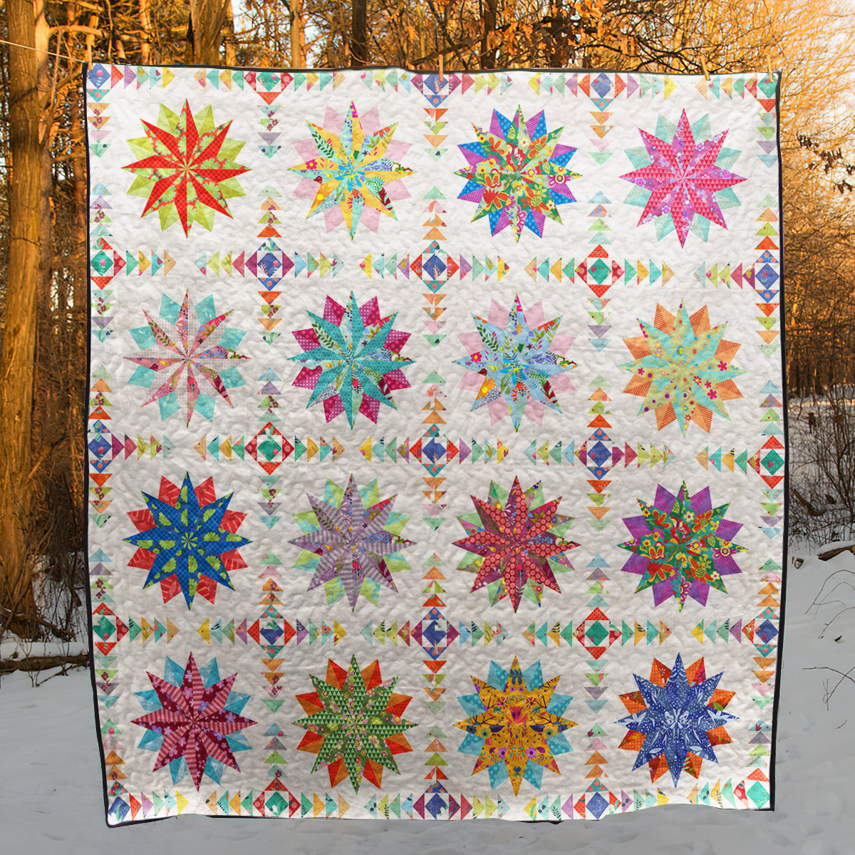 Harlequin Stars Quilt Blanket HN040702M