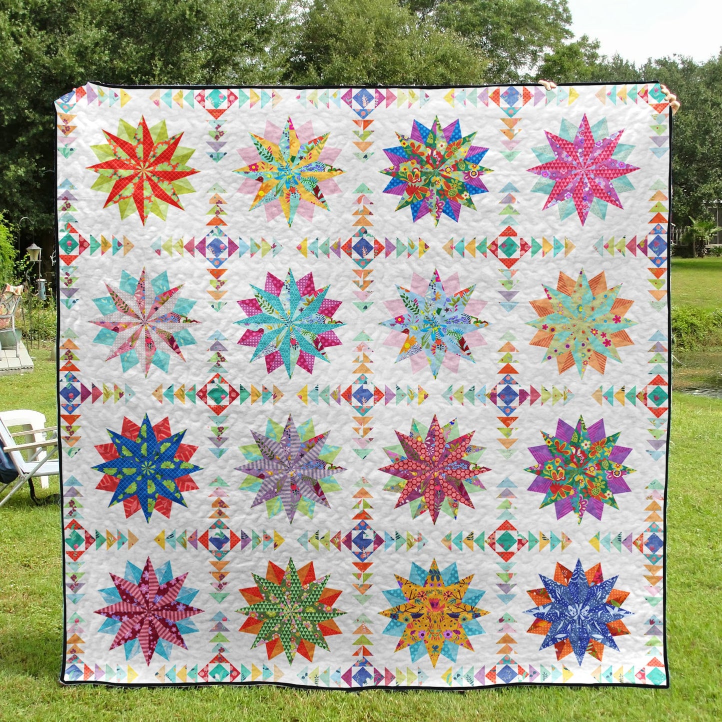 Harlequin Stars Quilt Blanket HN040702M