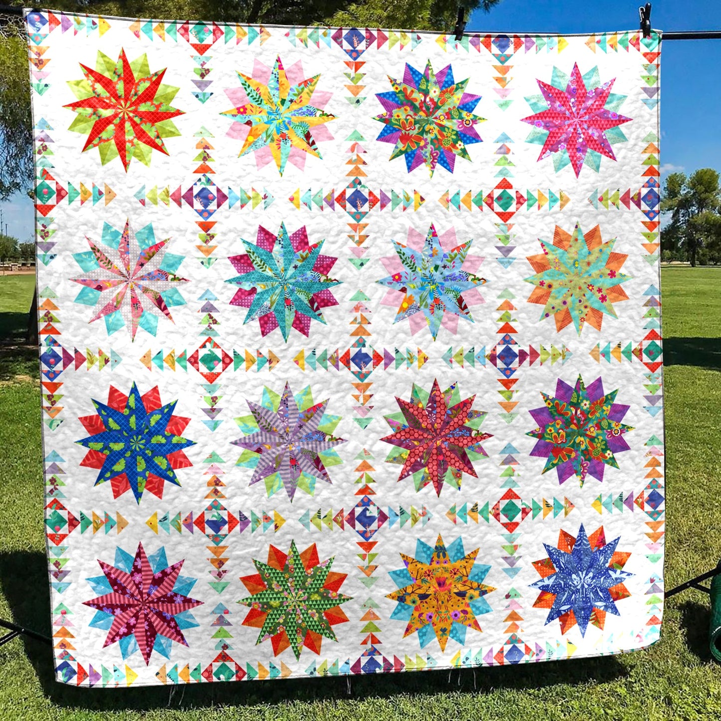 Harlequin Stars Quilt Blanket HN040702M